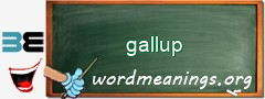 WordMeaning blackboard for gallup